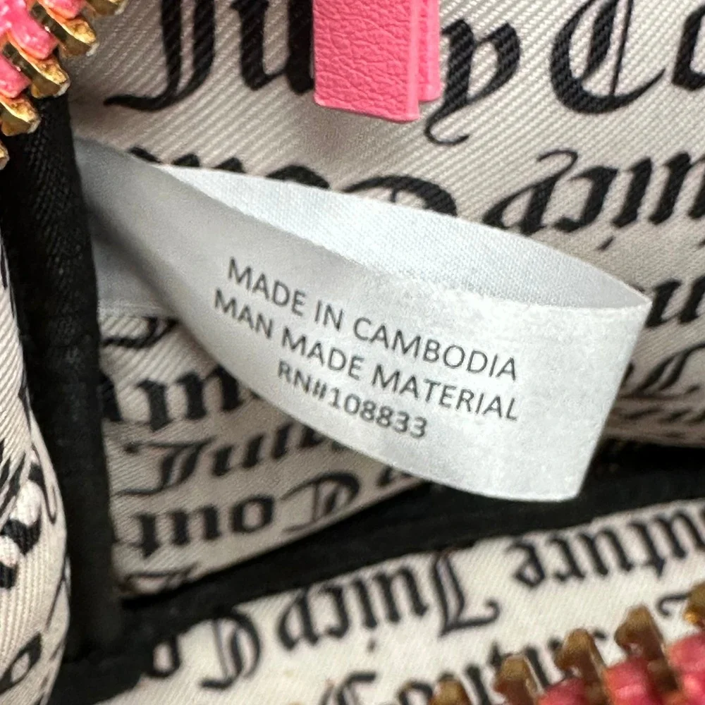 Juicy Couture Pink‎ Velour Mini Backpack Rhinestone Logo Webbed Straps Y2K Style